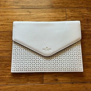 Kate Spade White/Off-White Envelope Clutch